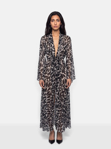 Alexandra Miro Black & White Dandelion Print Betty Gown Alexandra Miro Black & White Dandelion Print Betty Gown