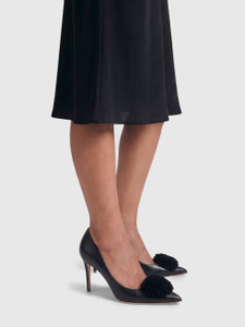 Rupert Sanderson Black Leather Buckle Pumps