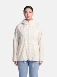 Jil Sander White Zip Up Hooded Jacket Jil Sander White Zip Up Hooded Jacket