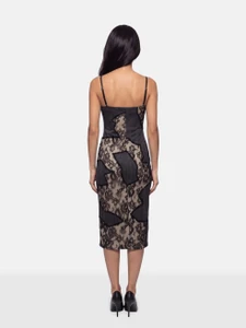 La Perla Grey Silk Lace Trim Bustier Dress La Perla Grey Silk Lace Trim Bustier Dress