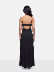 L'Agence Black Silk Cut Out Maxi Dress L'Agence Black Silk Cut Out Maxi Dress