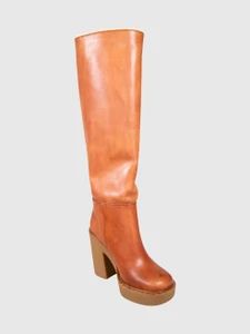 Prada Brown Leather Shearling Lined Knee High Boots Prada Brown Leather Shearling Lined Knee High Boots