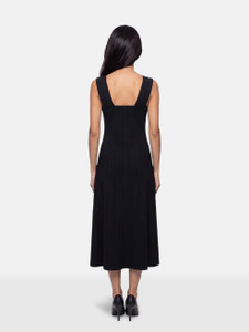 Theory Black Ribbed Midi Dress Theory Black Ribbed Midi Dress