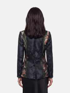 Mulberry Black Abstract Embroidered Blazer Mulberry Black Abstract Embroidered Blazer