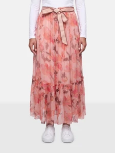 Zimmermann Pink Floral Silk Concert Maxi Skirt Zimmermann Pink Floral Silk Concert Maxi Skirt