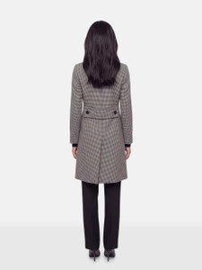 Stella McCartney Grey Wool Houndstooth Coat Stella McCartney Grey Wool Houndstooth Coat