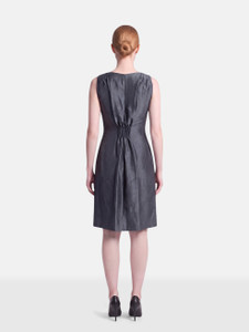 Moschino Navy Silk Bow Detail Dress Moschino Navy Silk Bow Detail Dress
