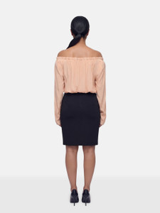 Maje Two Toned Silk Knee Length Dress Maje Two Toned Silk Knee Length Dress