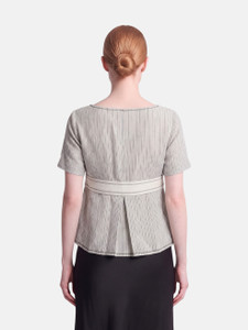 Smythe Grey Striped Button Up Top Smythe Grey Striped Button Up Top
