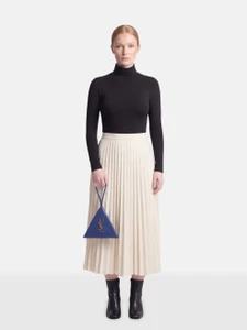 Saint Laurent Blue Leather Pyramid Box Clutch Saint Laurent Blue Leather Pyramid Box Clutch