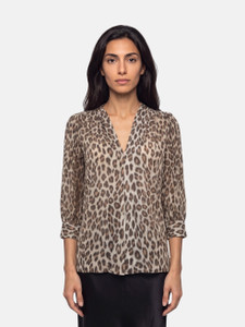 Smythe Brown Leopard Print Blouse Smythe Brown Leopard Print Blouse