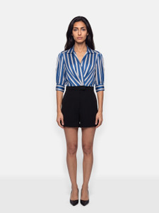 Sandro Blue & Black Striped Playsuit Sandro Blue & Black Striped Playsuit
