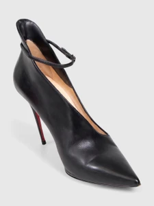 Christian Louboutin Black Leather Ankle Strap Heels Christian Louboutin Black Leather Ankle Strap Heels