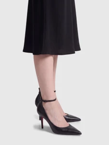 Christian Louboutin Black Leather Ankle Strap Heels Christian Louboutin Black Leather Ankle Strap Heels