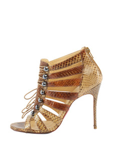 Women Christian Louboutin Ankle Sandal Heels - Brown Size UK 6 US 9 EU 39 Women Christian Louboutin Ankle Sandal Heels - Brown Size UK 6 US 9 EU 39