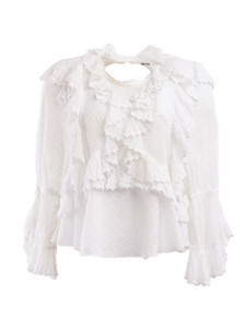 Women Isabel Marant Ruffed Long Sleeve Blouse - White Size S UK 8 US 4 FR 36 Women Isabel Marant Ruffed Long Sleeve Blouse - White Size S UK 8 US 4 FR 36