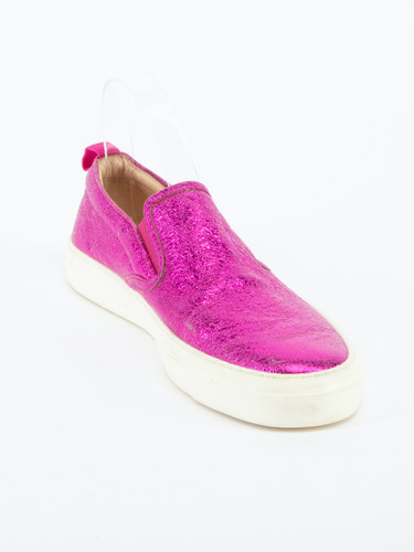 Gucci Metallic Pink Textured Flats