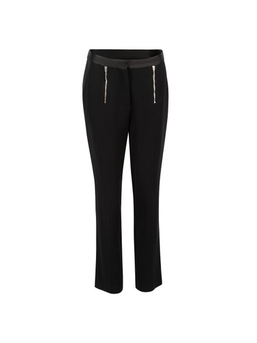 Costume National Black Front Zip Detail Trousers
