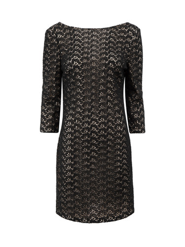 Diane Von Furstenberg Black Lace Sarita Mini Dress