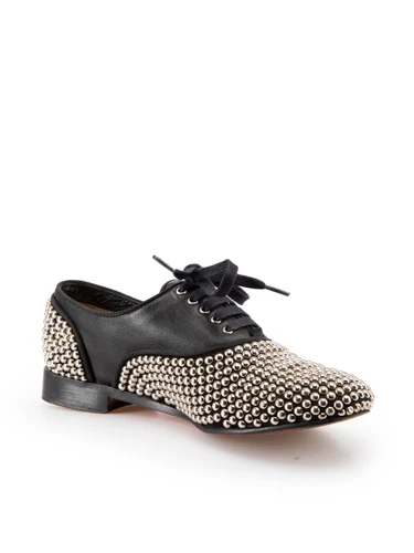 Christian Louboutin Black Fred Clous Studded Oxfords
