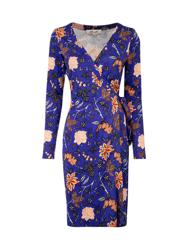 Diane Von Furstenberg Purple Floral Print Dress