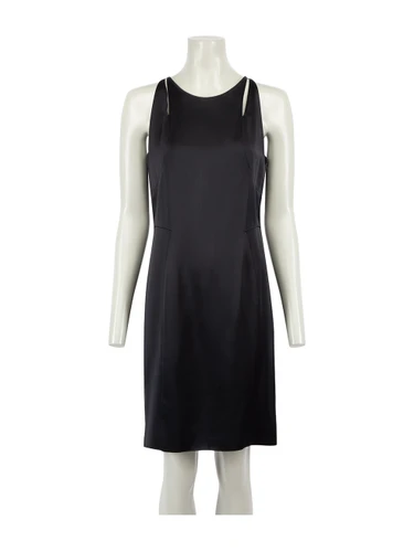 Jil Sander Black Shoulder Cut Out Knee-Length Dress