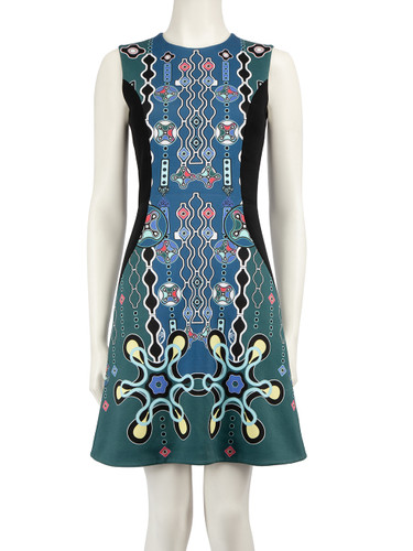 Peter Pilotto Blue Abstract Dress