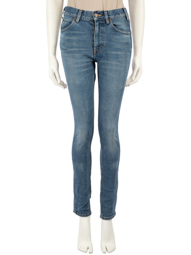 Céline Blue Denim Stone Washed Skinny Jeans