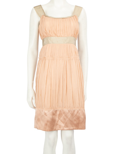 Philosophy Pink Pleated Accent Sleeveless Dress