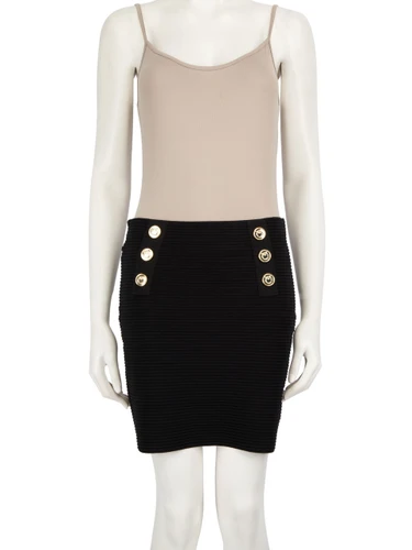 Pinko SS24 Black Cipresso Gonna Mini Skirt