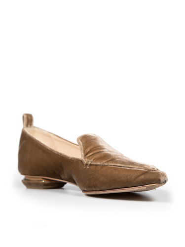 Nicholas Kirkwood Brown Velvet Beya Loafers