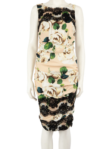 Dolce & Gabbana Floral Print Sleeveless Dress