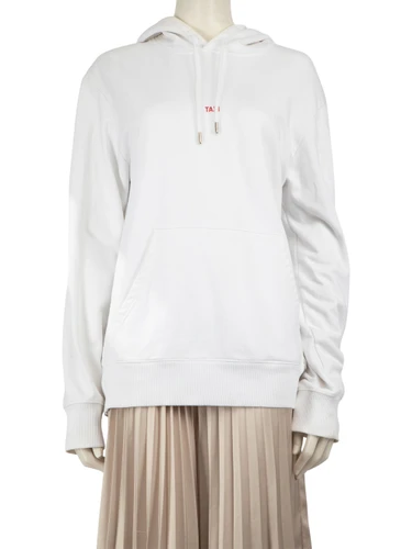Helmut Lang White Logo Printed Hoodie