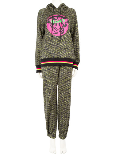 Versace Khaki Graffiti Medusa Logo Tracksuit Set