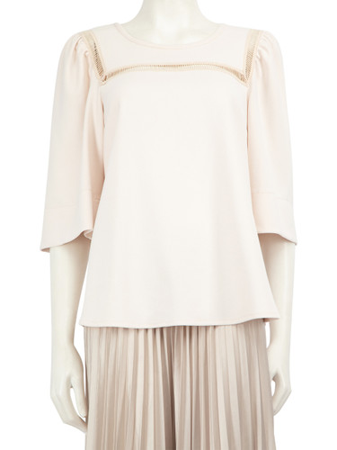 Chloé See by Chloe Pink Lace Embroidered Top