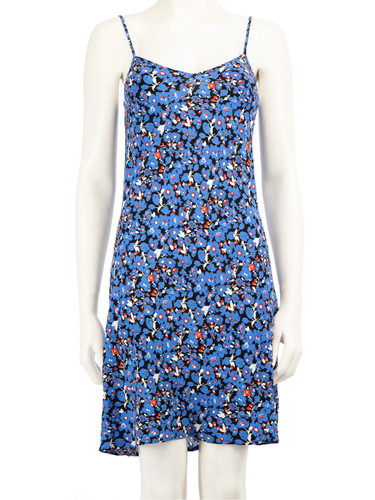 Maje Blue Floral Print Mini Dress