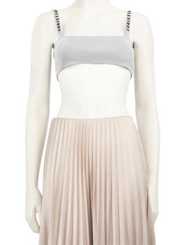 Dior Grey J’adior Embroidered Logo Bralette Top
