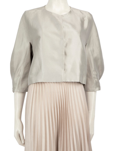 Max Mara Silver Cape Cropped Jacket