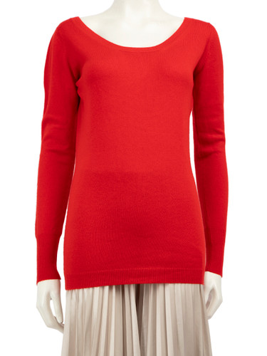 Prada Red Wool Fine Knit Jumper