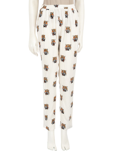 Stella McCartney Silk Tiger Print Trousers