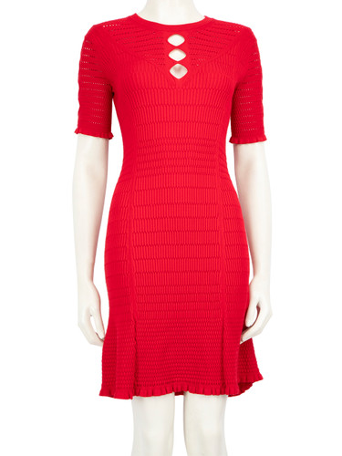Kenzo Red Knit Mini Dress