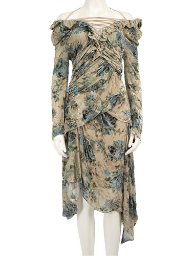 Preen By Thornton Bregazzi Floral Off Shoulder Dress