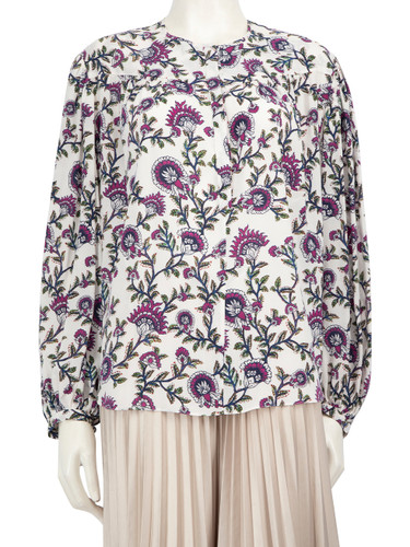 Isabel Marant Silk Floral Print Oversized Blouse