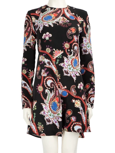 Mary Katrantzou Paisley Print Long Sleeve Dress