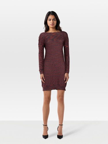 Maje Mini Knit Long Sleeve Dress