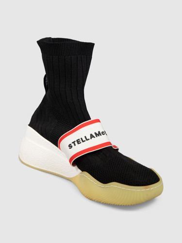 Stella McCartney Black Logo Panel Sock Trainers