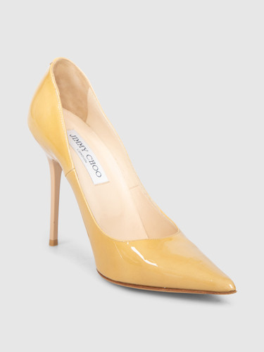 Jimmy Choo Beige Patent Pointed Pumps Jimmy Choo Beige Patent Pointed Pumps