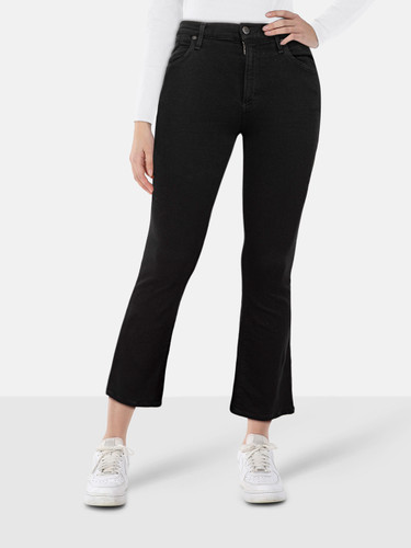 Citizens of Humanity Black Flare Cropped Jeans