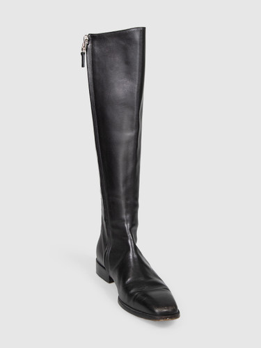 Lambertson Truex Black Knee High Square Toe Boots Lambertson Truex Black Knee High Square Toe Boots