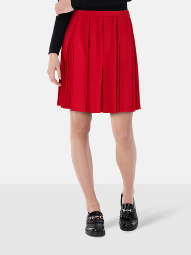 Miu Miu Red Pleated Mini Skirt Miu Miu Red Pleated Mini Skirt